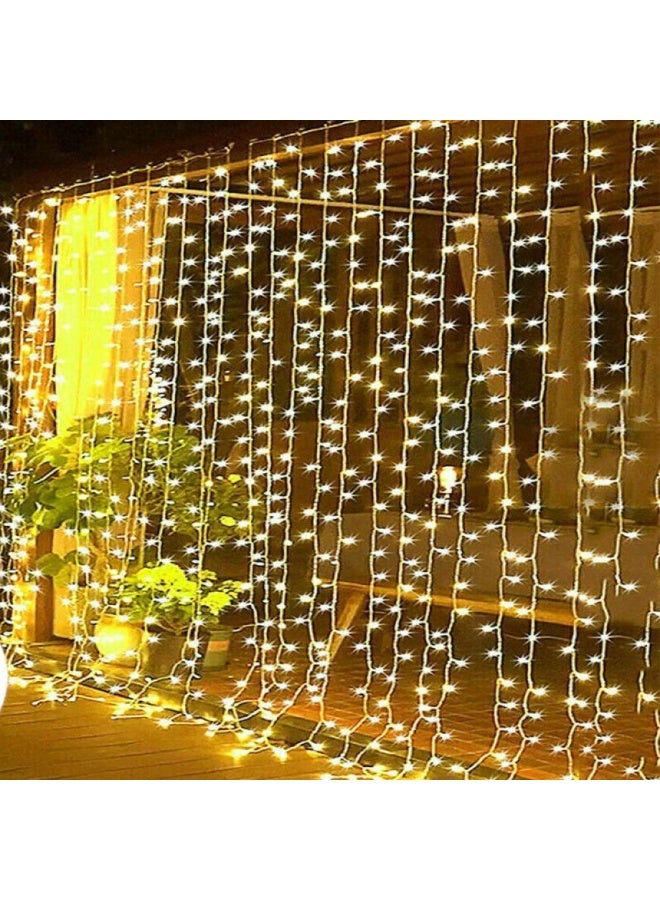 سلسلة أضواء LED بطول 50 مترًا للزينة - سلسلة أضواء خرافية بخمس وظائف (ثابتة، وامضة، ومتموجة) زينة رمضان - Image 2